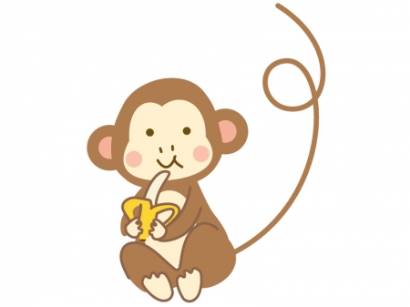 バナナを食べようとしているお猿